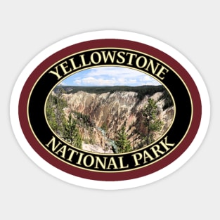 Grand Canyon of the Yellowstone at Yellowstone National Park in Wyoming Sticker